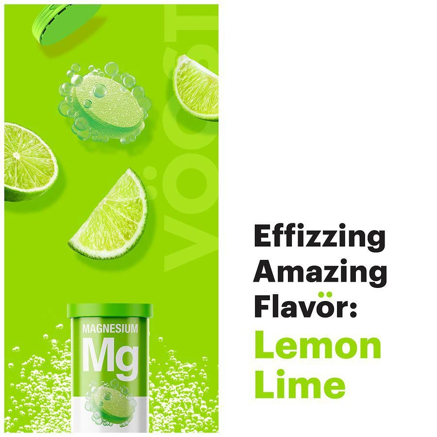 Magnesium Sugar Free Effervescent Tablets for Muscle Health Fizzy Lemon Lime 商品