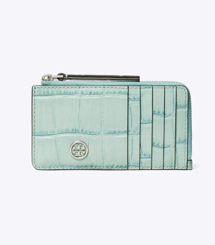 商品Tory Burch|Robinson Croc-Embossed Top-Zip Card Case,价格¥1320,第2张图片详细描述