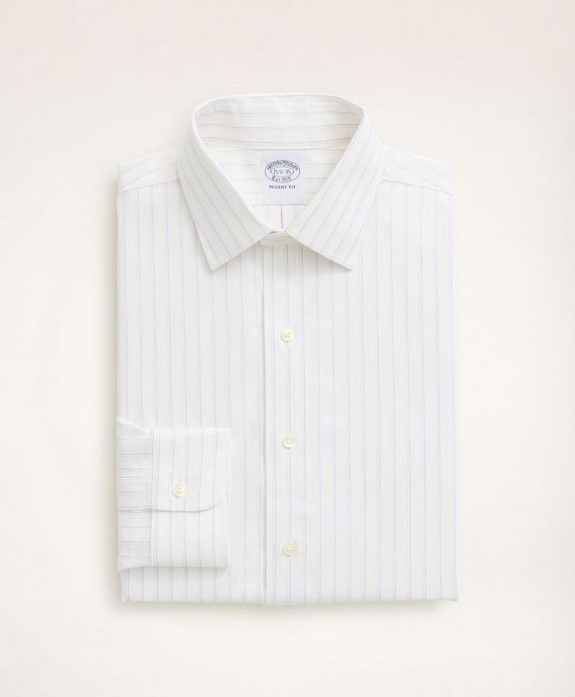 商品Brooks Brothers|Stretch Regent Regular-Fit Dress Shirt, Non-Iron Royal Oxford Ainsley Collar Pinstripe,价格¥948,第6张图片详细描述