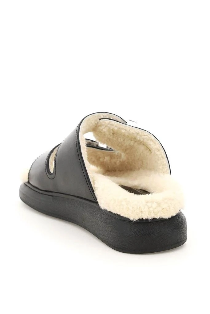 商品Alexander McQueen|LEATHER AND SHEARLING HYBRID MULES,价格¥3620,第2张图片详细描述