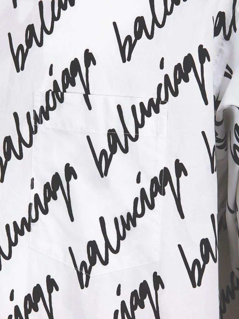 商品Balenciaga|New Scribble Logo Cotton Poplin Shirt,价格¥9028,第3张图片详细描述