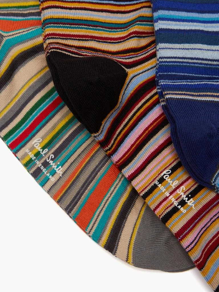 商品Paul Smith|Pack of three Signature stripe cotton-blend socks,价格¥333,第4张图片详细描述