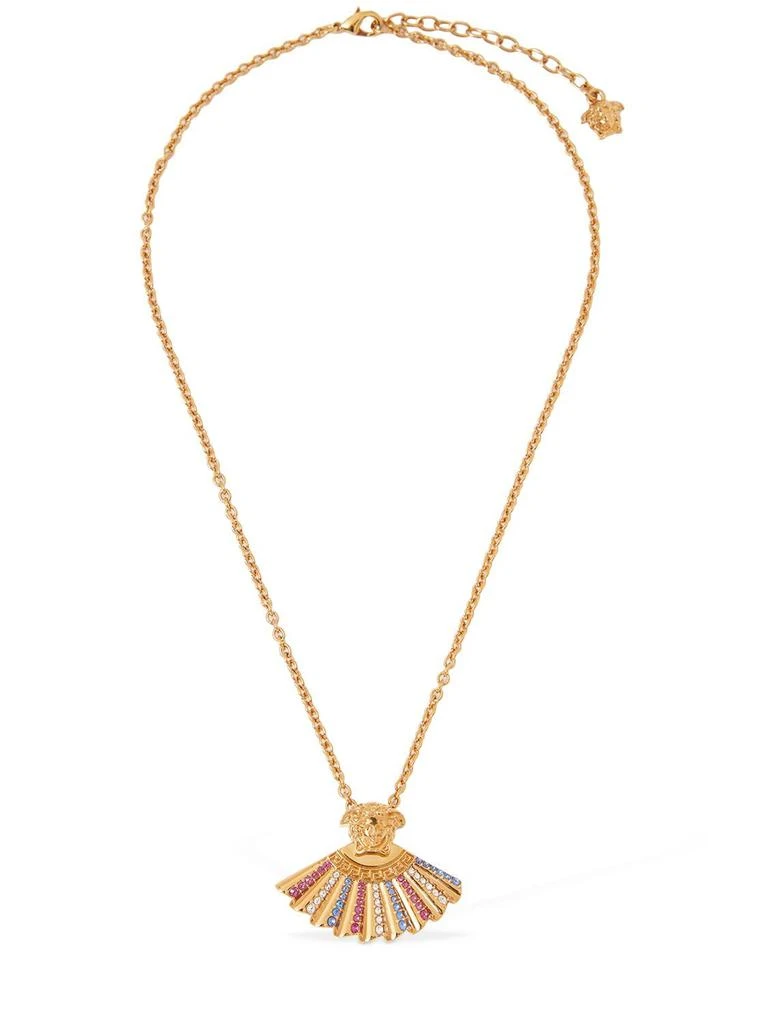 商品Versace|Folding Fan Medusa Crystal Necklace,价格¥2230,第2张图片详细描述