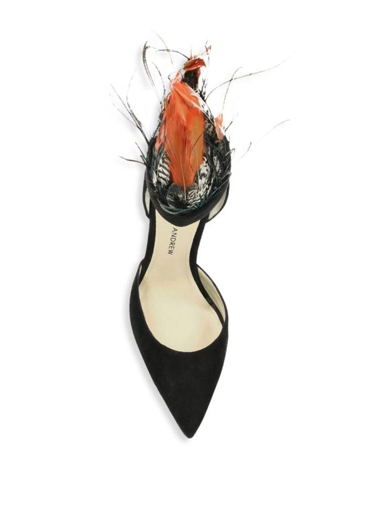 商品Paul Andrew|Limited-Edition Pasare Feather & Suede d'Orsay Pumps,价格¥2595,第4张图片详细描述