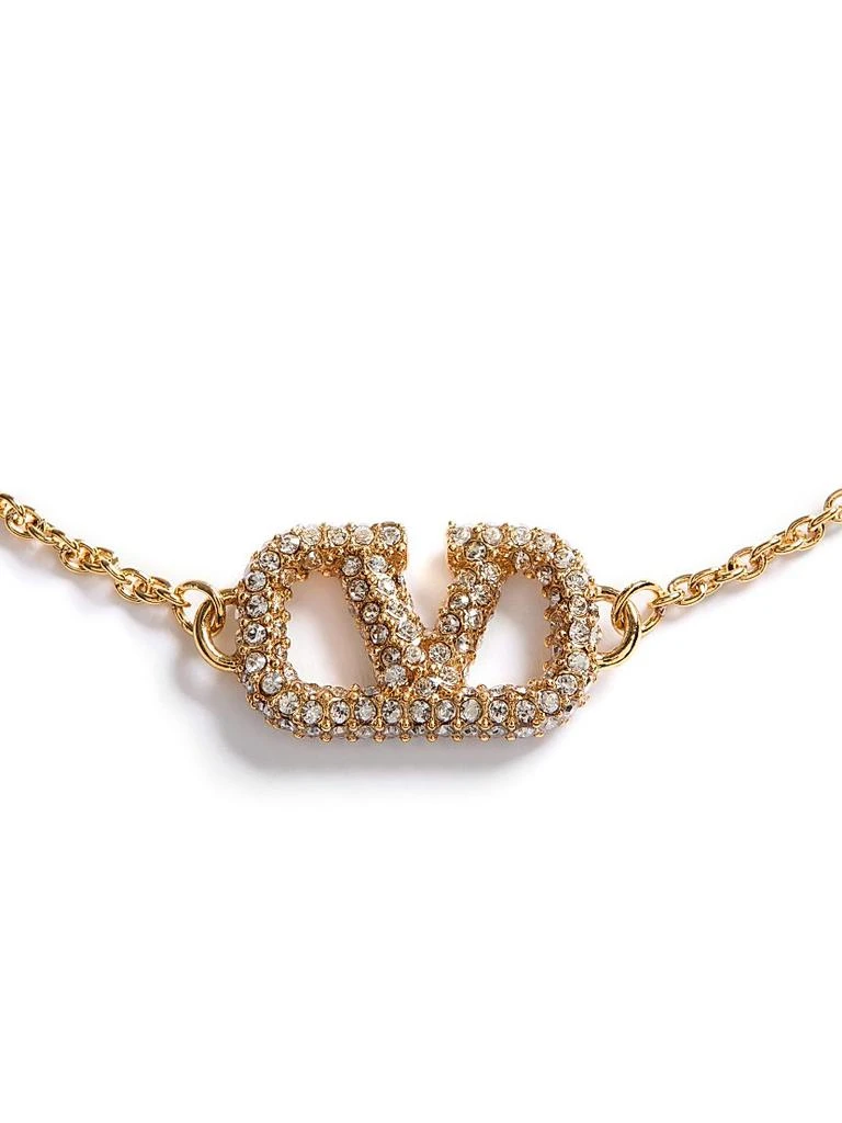 商品Valentino|VLogo Signature Metal Necklace with Swarovski® Crystals and Pearls,价格¥7321,第3张图片详细描述