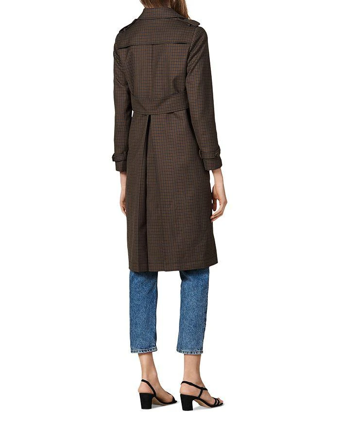 商品Sandro|Even Check Trench Coat,价格¥2575,第2张图片详细描述