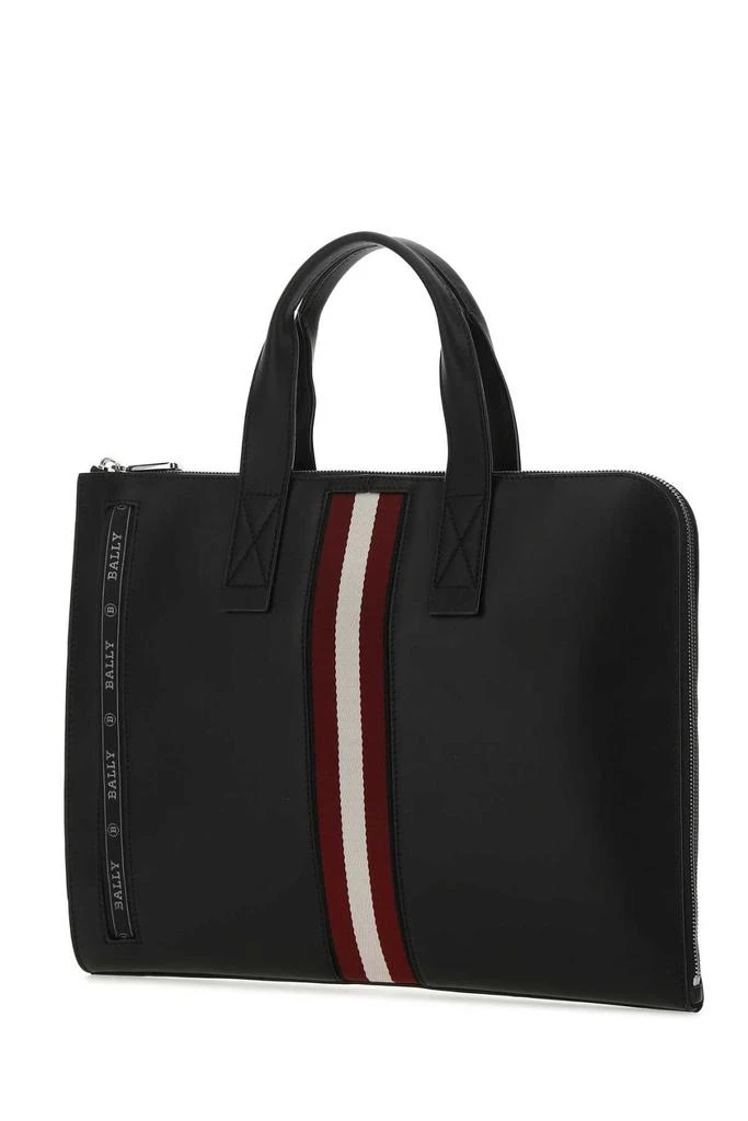 商品Bally|Bally Logo Printed Striped Zipped Tote Bag,价格¥4607,第3张图片详细描述