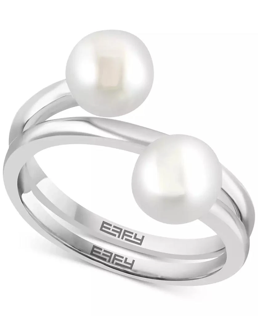 商品Effy|EFFY® Cultured Freshwater Pearl (7mm) Coil Ring in Sterling Silver,价格¥587,第1张图片