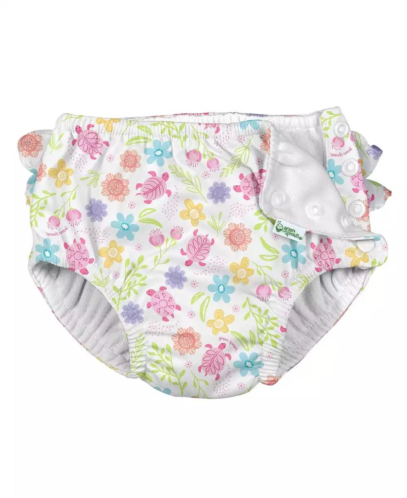 商品green sprouts|Baby Girls Ruffle Snap Absorbent Swim Diaper,价格¥116,第1张图片