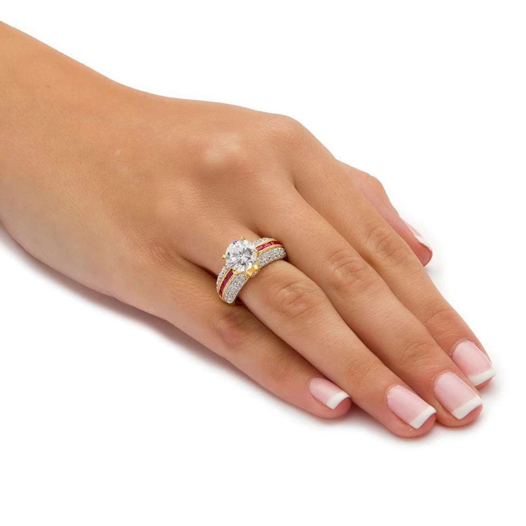 商品Palm Beach Jewelry|5.52 TCW Round CZ Ring in Gold-Plated Sterling Silver,价格¥704,第3张图片详细描述