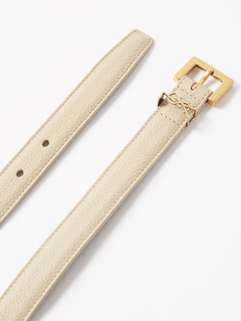 商品Yves Saint Laurent|Cassandre logo-plaque leather belt,价格¥2358,第6张图片详细描述