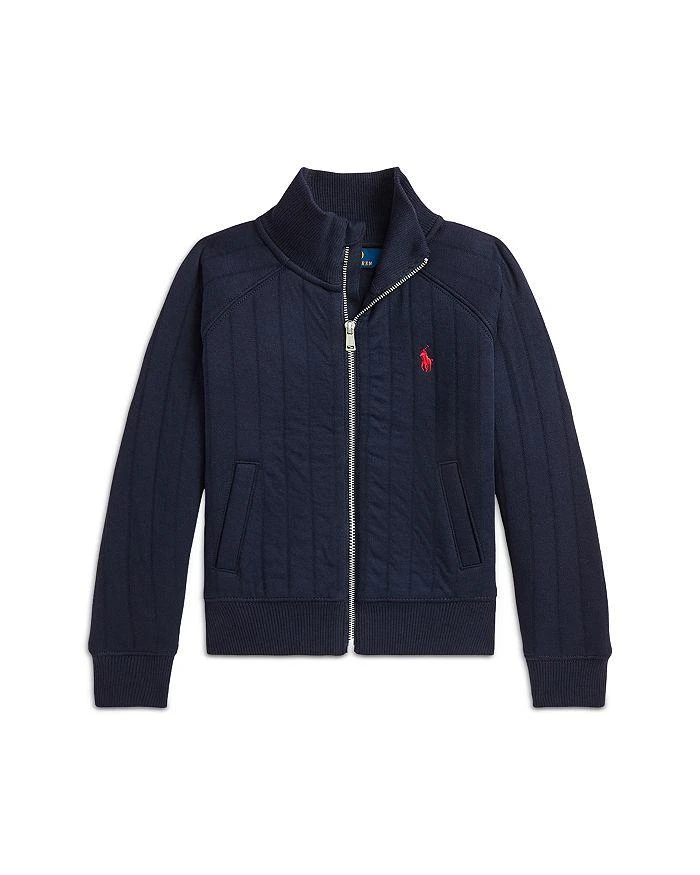 商品Ralph Lauren|Girls' Quilted Jacquard Jacket - Little Kid,价格¥367,第1张图片