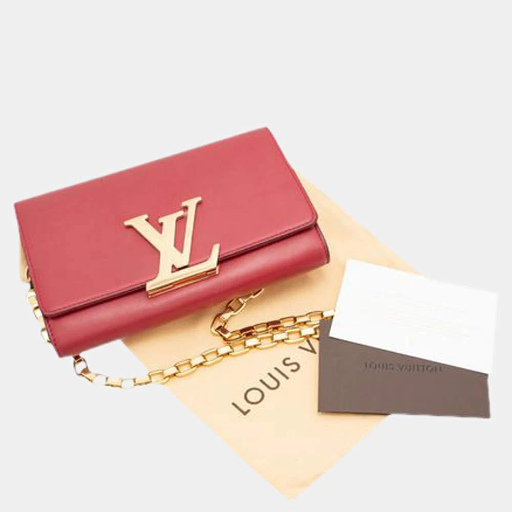 商品[二手商品] Louis Vuitton|Louis Vuitton Red Calfskin Leather Chain Louise GM Bag,价格¥15845,第4张图片详细描述