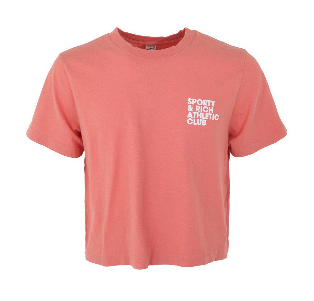 Sporty & Rich Crewneck Cropped T-Shirt商品第1张图片规格展示