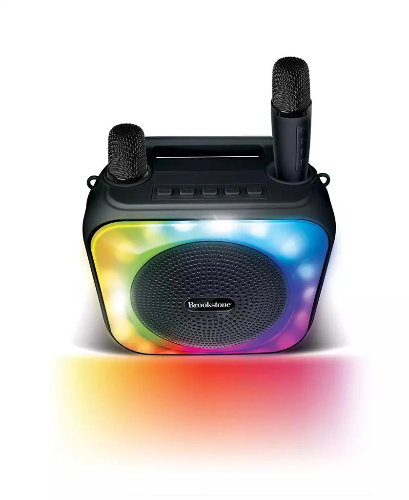 商品Brookstone|Karaoke Dynamite Duo Wireless Led Speaker With 2 Wireless Microphones,价格¥225,第4张图片详细描述