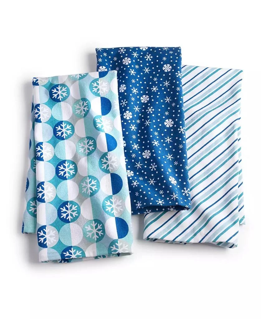 商品The Cellar|S/3 Snowflake Cotton Towels,价格¥124,第1张图片