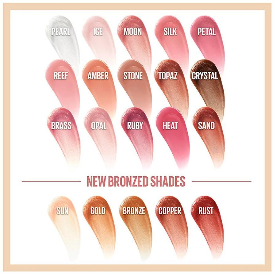 商品Maybelline Lifter Gloss|Lip Gloss Makeup With Hyaluronic Acid, Bronzed,价格¥93,第3张图片详细描述