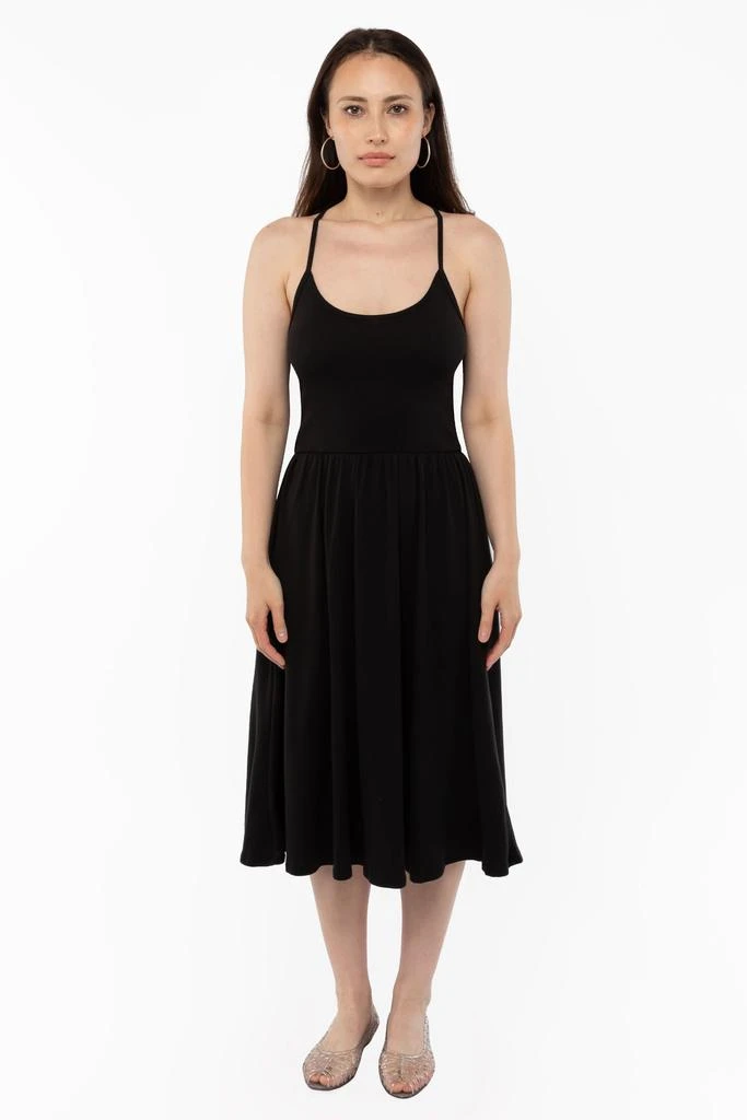 商品Los Angeles Apparel|43208X - Baby Rib Cross Back Summer Midi Dress,价格¥340,第4张图片详细描述