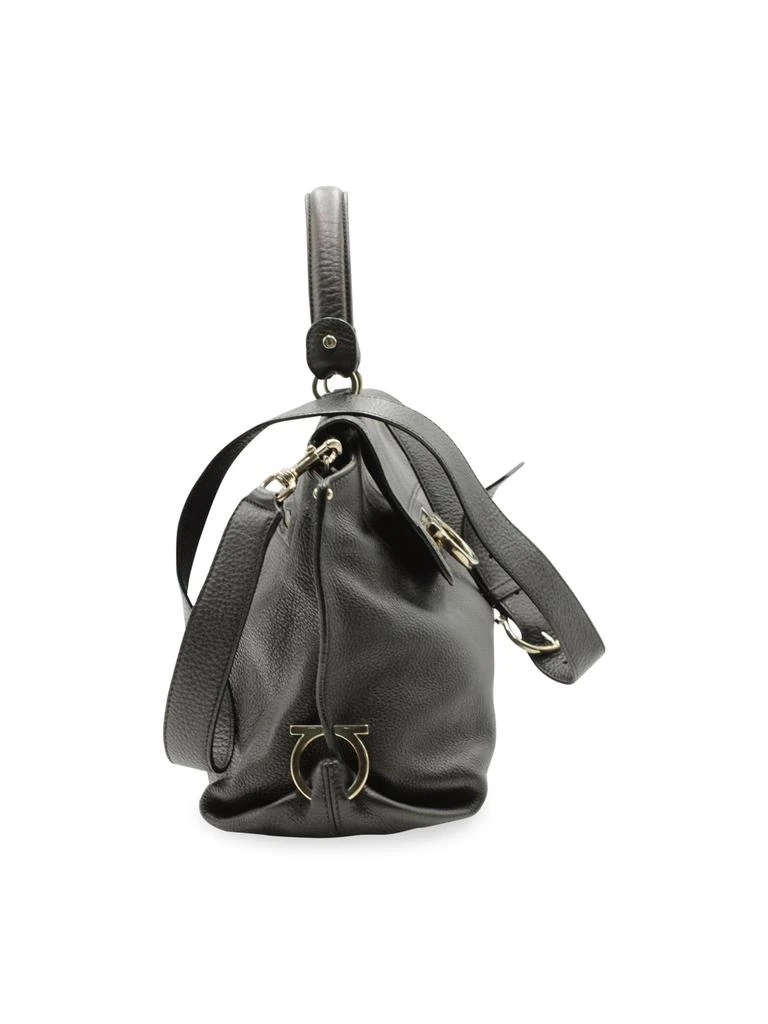 商品[二手商品] Salvatore Ferragamo|Salvatore Ferragamo Sofia Satchel Bag With Gancini Closure In Black Calfskin Leather,价格¥7277,第3张图片详细描述