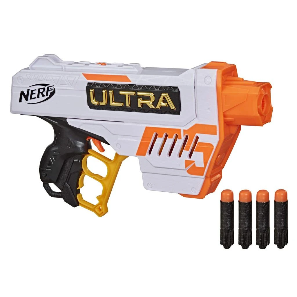 商品Nerf|NERF Ultra Five Blaster -- 4-Dart Internal Clip, 4 Ultra Darts, Dart Storage -- Compatible Only Ultra Darts,价格¥158,第1张图片