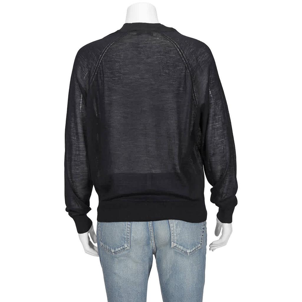 Burberry Ladies Karluk Black Crewneck Cashmere Sweater, Size Medium商品第3张图片规格展示