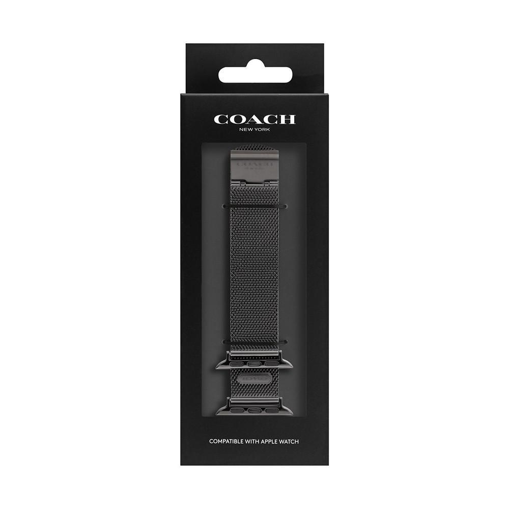 商品Coach|Black Stainless Steel Mesh Bracelet 38/40/41mm Apple Watch Band,价格¥642,第6张图片详细描述