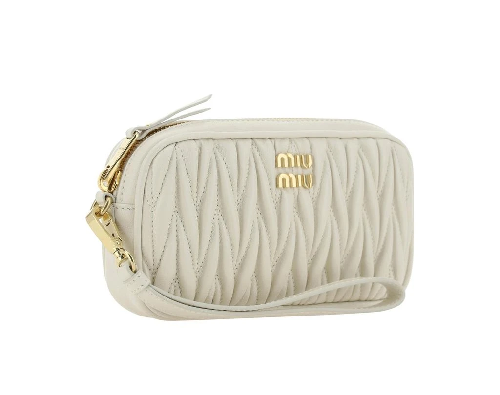 商品Miu Miu|Miu Miu Logo Patch Zipped Clutch Bag,价格¥4738,第3张图片详细描述