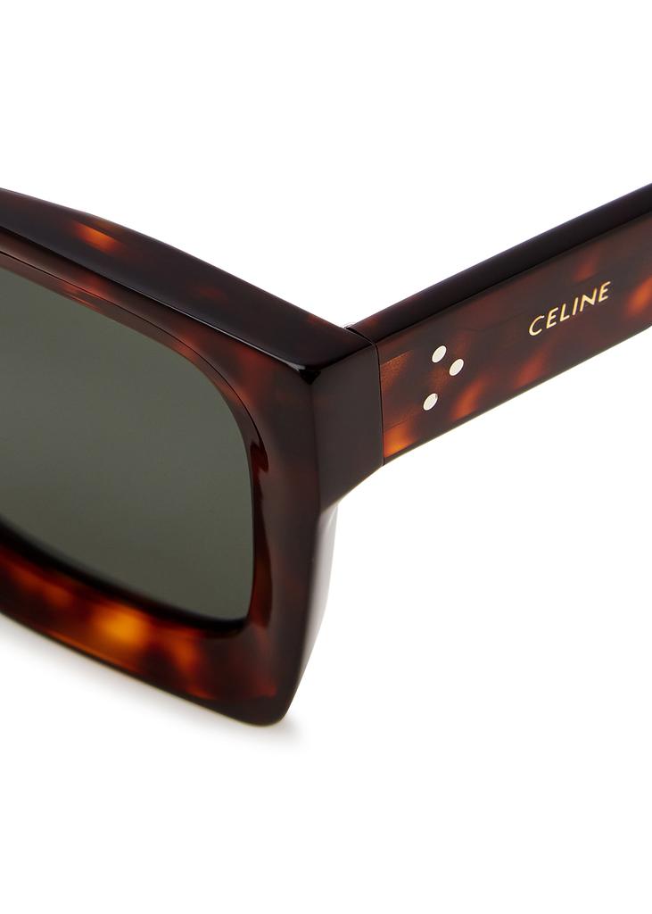 Tortoiseshell square-frame sunglasses商品第3张图片规格展示