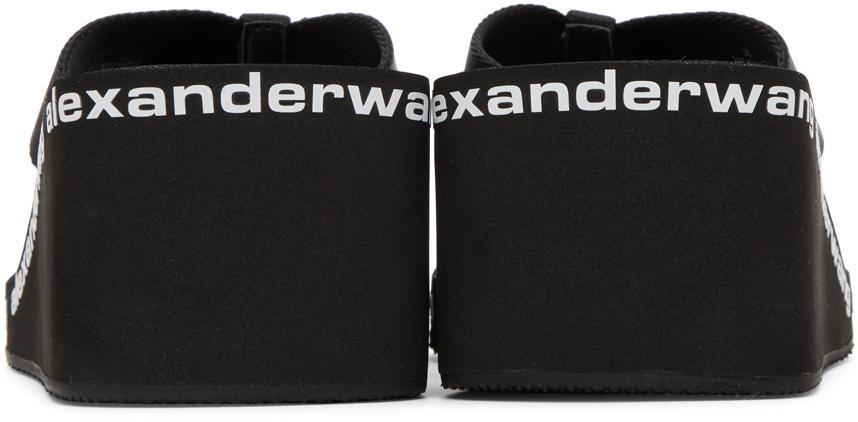 商品Alexander Wang|Black AW Wedge Flip Flop Sandals,价格¥1082详情, 第4张图片描述