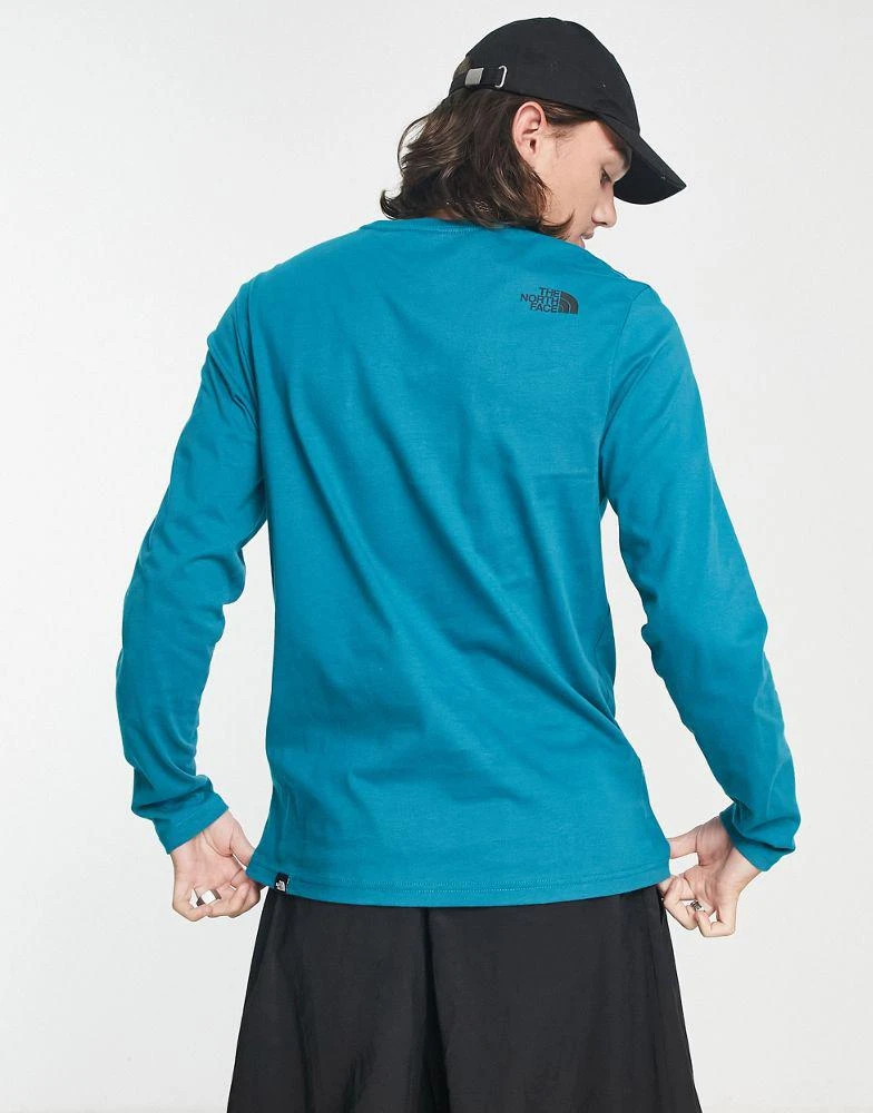 商品The North Face|The North Face Fine logo long sleeve t-shirt in teal,价格¥275,第2张图片详细描述