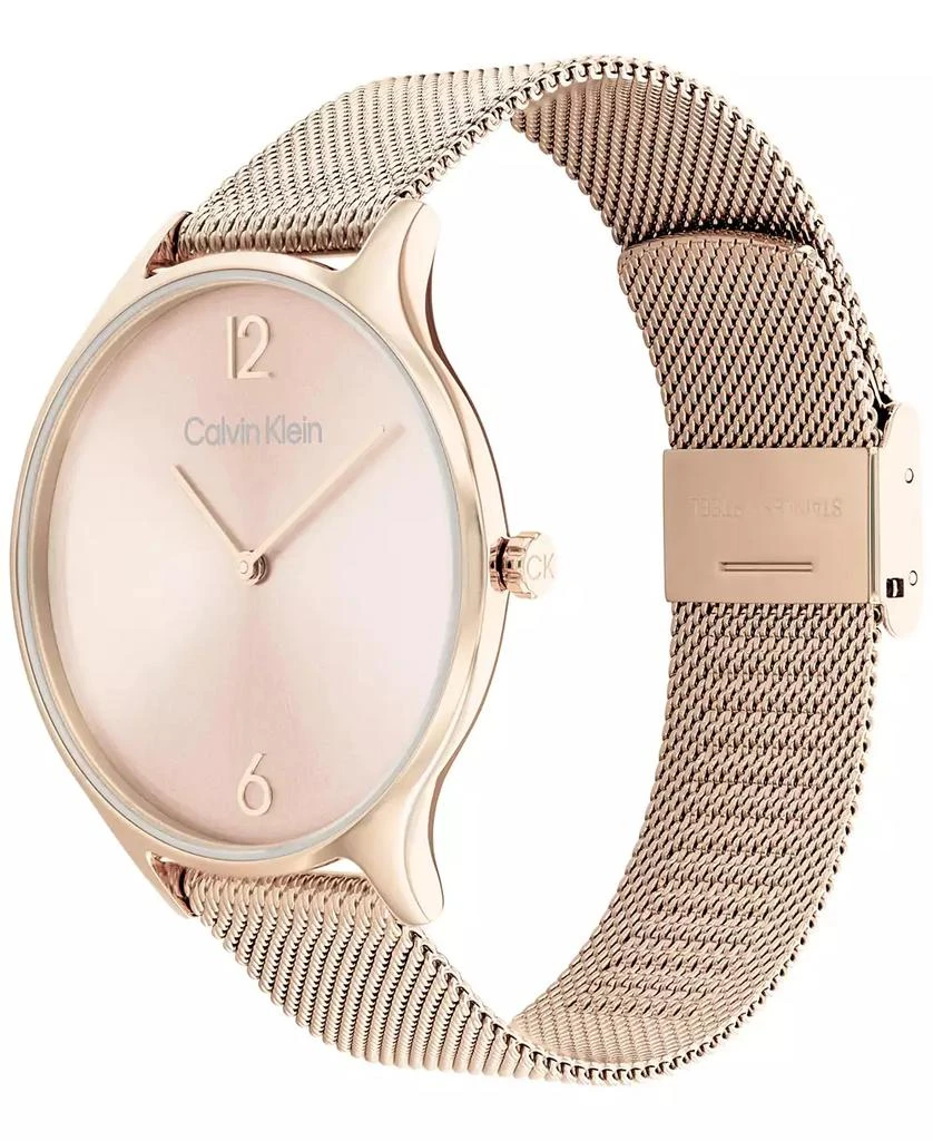 商品Calvin Klein|Carnation Gold-Tone Mesh Bracelet Watch 38mm,价格¥1162,第3张图片详细描述