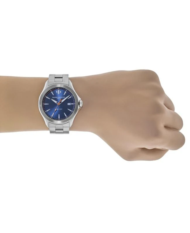 商品Baume & Mercier|Baume & Mercier Clifton Club Quartz Blue Dial Stainless Steel Men's Watch 10413,价格¥7796,第3张图片详细描述