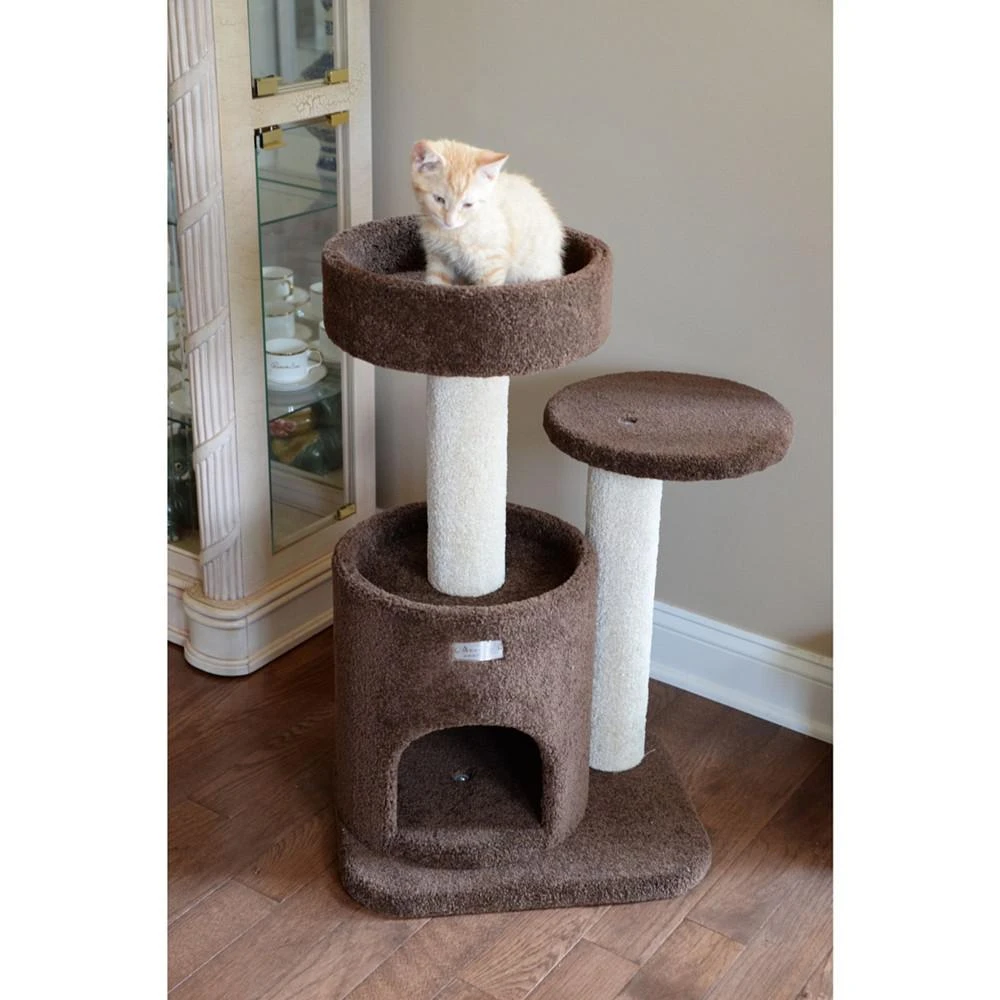 商品Macy's|Carpeted Real Wood Cat Tree Condo,价格¥1651,第2张图片详细描述