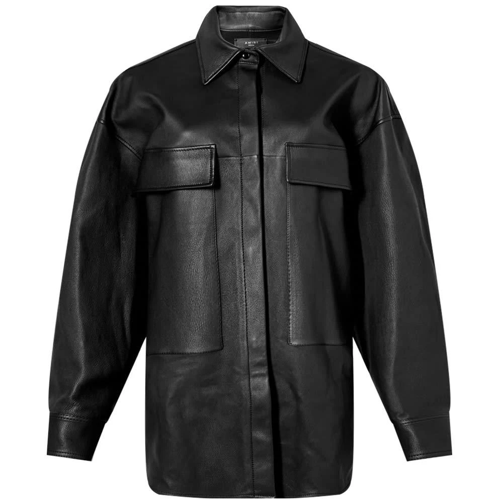 商品AMIRI|AMIRI Workwear Leather Shirt,价格¥5298,第1张图片