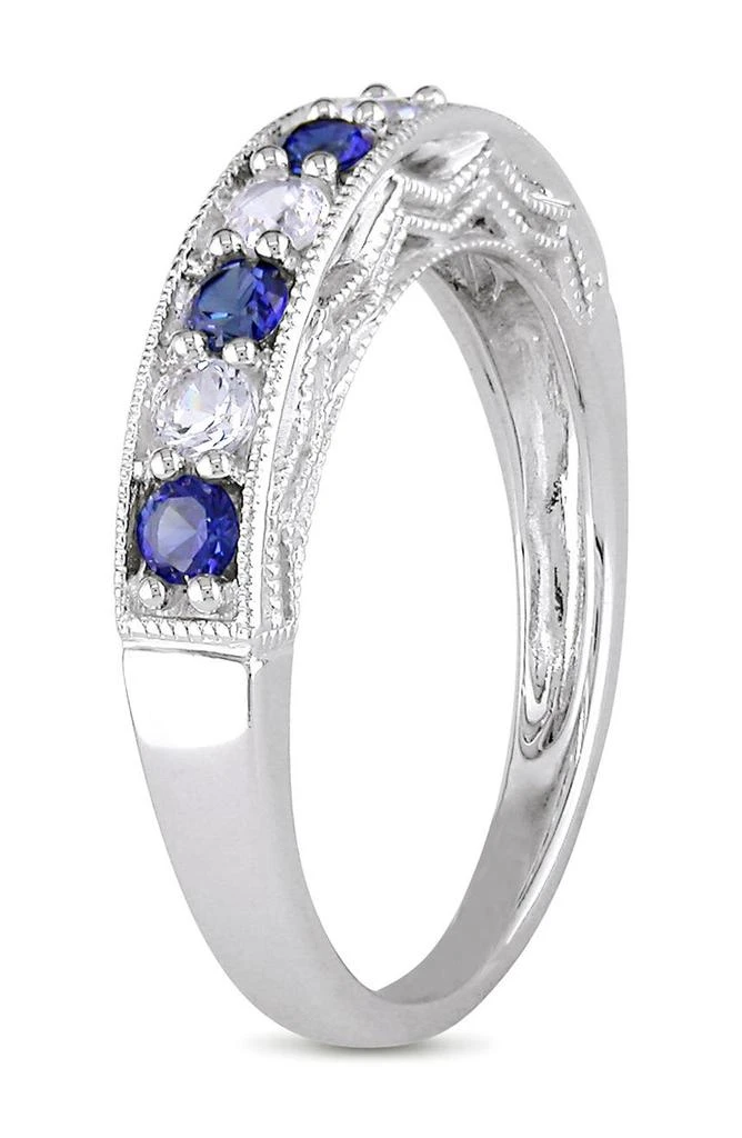 商品DELMAR|Created White & Blue Sapphire Ring,价格¥450,第1张图片