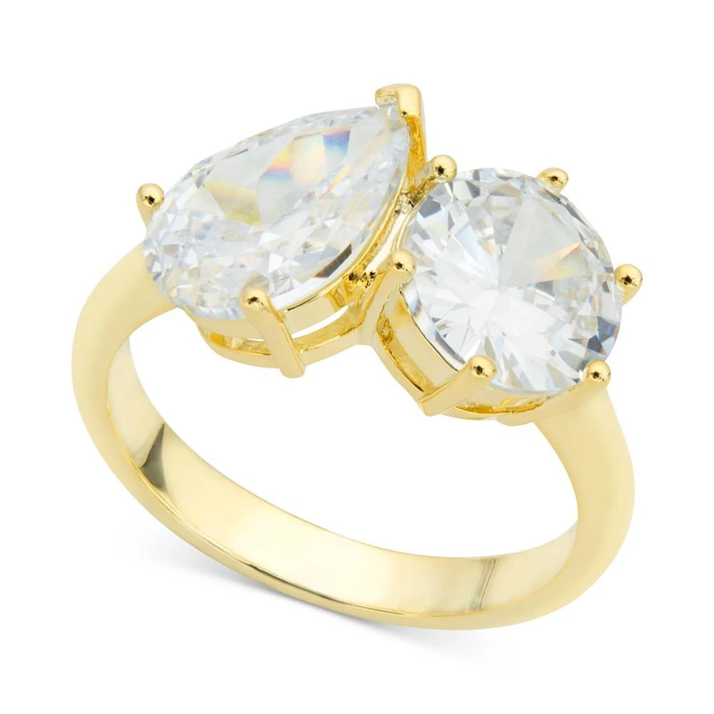 商品Charter Club|Gold-Tone Double Cubic Zirconia Ring, Created for Macy's,价格¥66,第1张图片