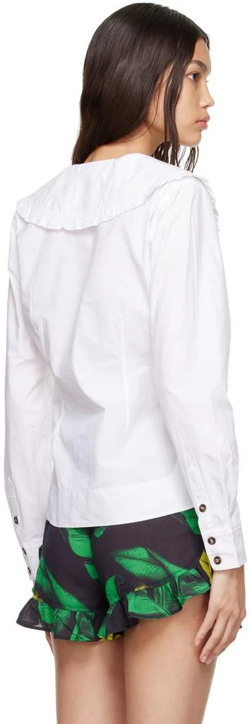 商品Ganni|White Organic Cotton Shirt,价格¥417,第3张图片详细描述