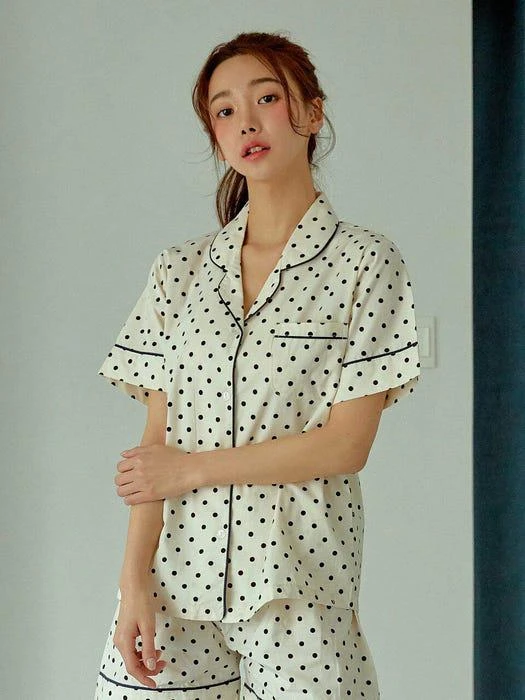商品LUNALUZ STUDIO|Women Amy High-Density Cotton Set (Half-Sleeve),价格¥494,第3张图片详细描述