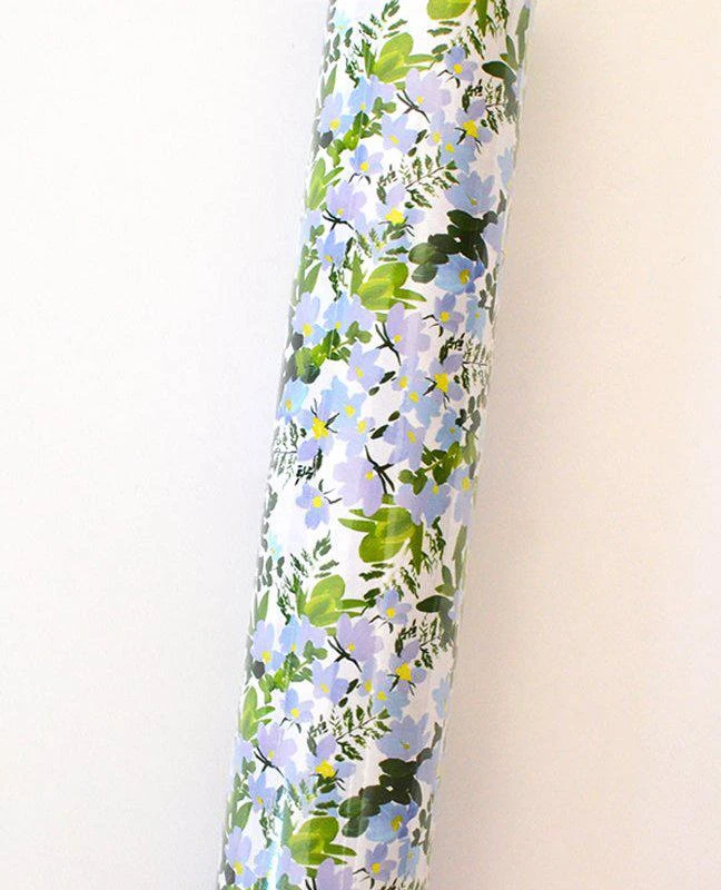 商品Paint & Petals|Blue Blooms Gift Wrap,价格¥38,第2张图片详细描述