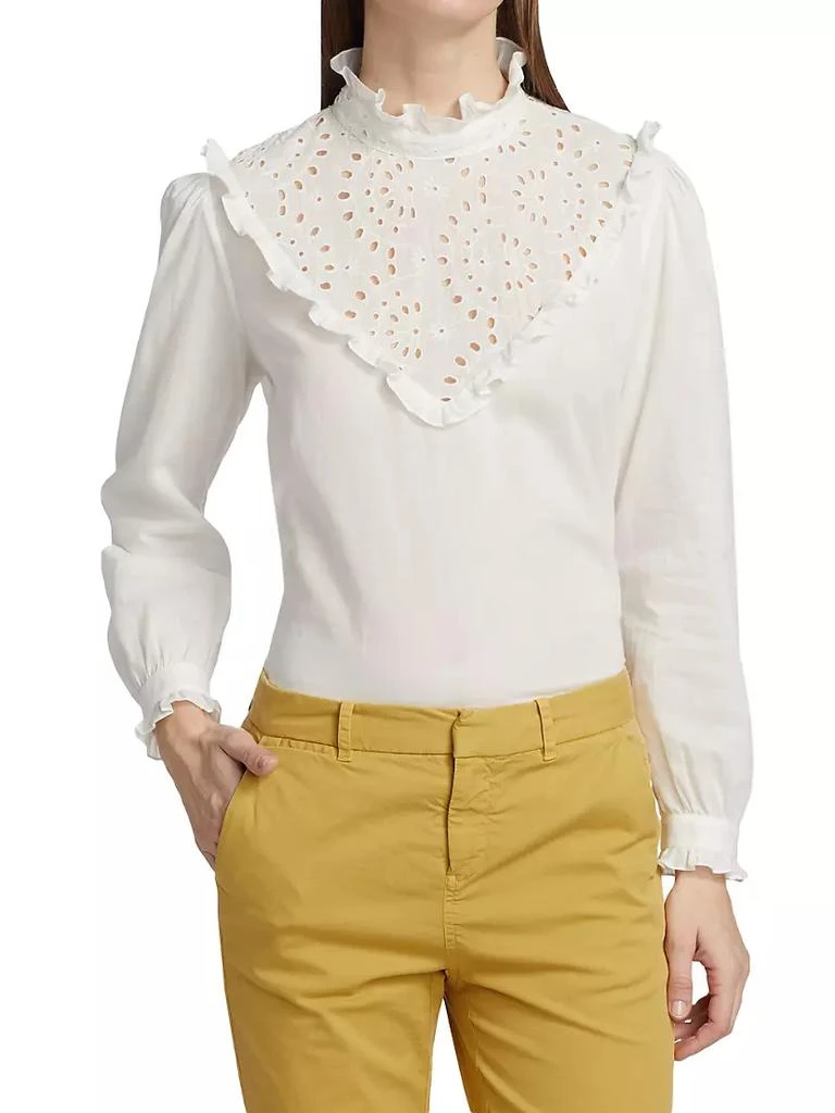 商品Nili Lotan|Corina Eyelet Lace Top,价格¥736,第2张图片详细描述