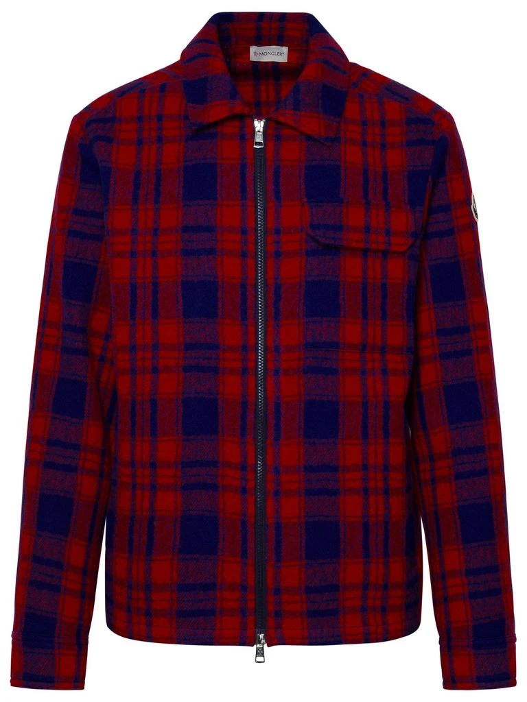 商品Moncler|Moncler Checked Zipped Overshirt,价格¥9009,第1张图片