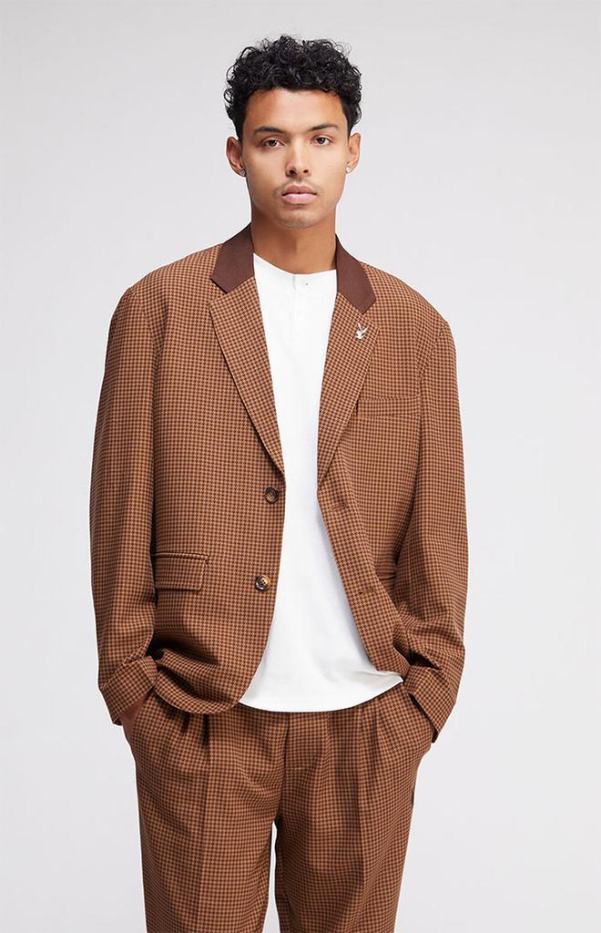 商品Playboy|Houndstooth Wool Blazer,价格¥407,第1张图片