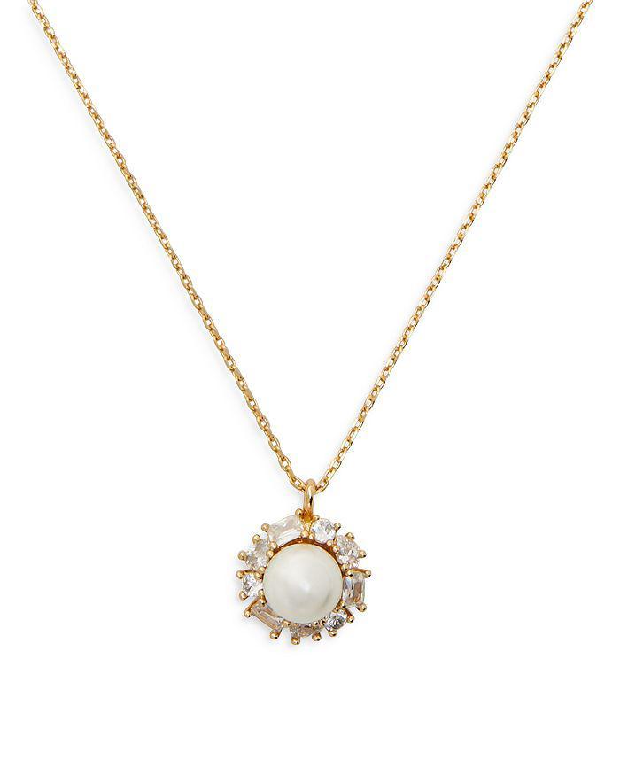 商品Kate Spade|Candy Shop Faux Pearl Halo Pendant Necklace, 17",价格¥488,第3张图片详细描述