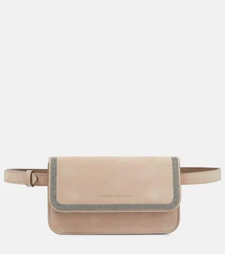 商品Brunello Cucinelli|Embellished suede belt bag,价格¥6593,第1张图片