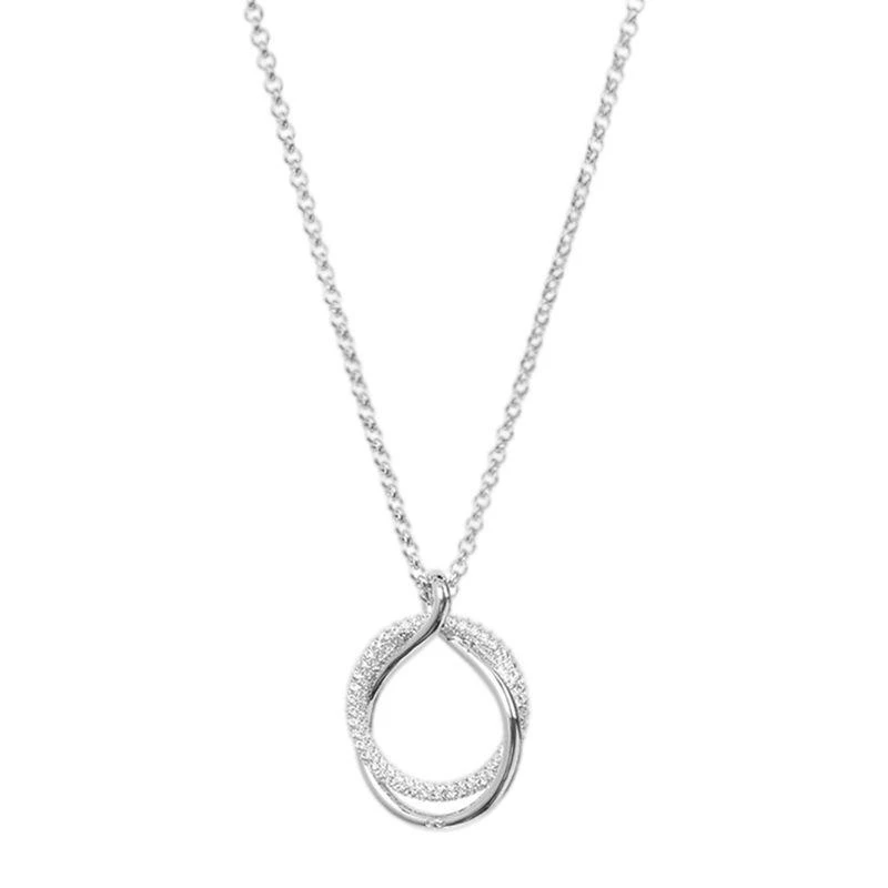 商品Swarovski|Swarovski施华洛世奇银色圆环双环交织女士项链5194452,价格¥1888,第1张图片