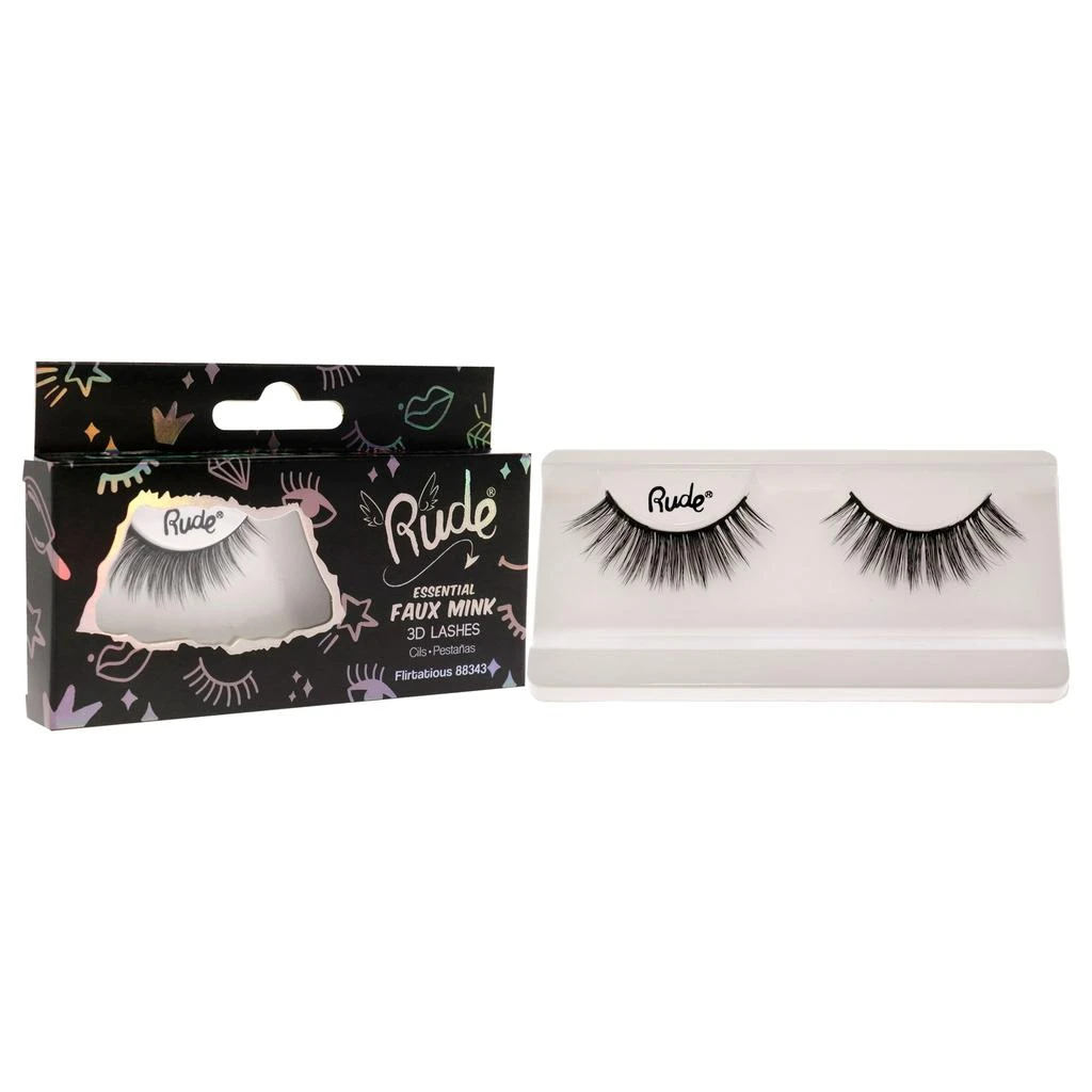 商品Rude Cosmetics|Essential Faux Mink 3D Lashes - Flirtatious by Rude Cosmetics for Women - 1 Pc Pair,价格¥101,第2张图片详细描述