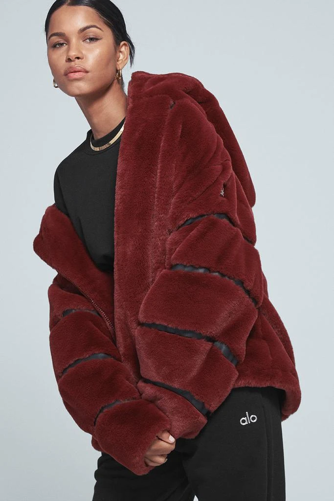 Knock Out Faux Fur Jacket - Cranberry 商品