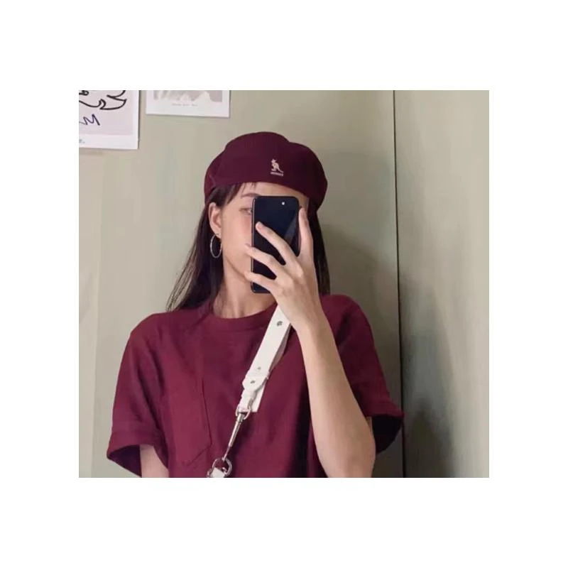 商品[国内直发] Kangol|KANGOL袋鼠秋冬帽子女洋气羊毛贝雷帽英伦刺绣画家帽0258BC,价格¥354,第6张图片详细描述