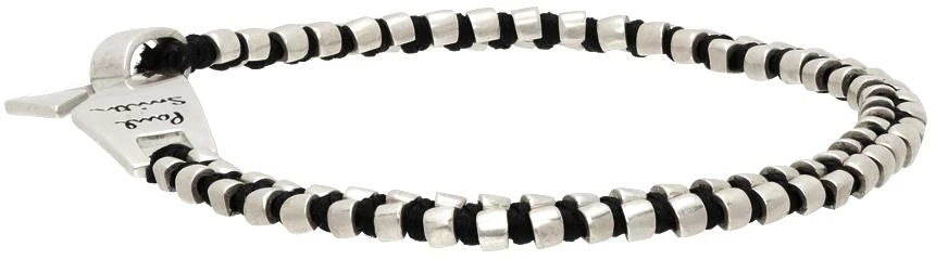 商品Paul Smith|Black & Silver Cotton Bead Bracelet,价格¥1349,第3张图片详细描述