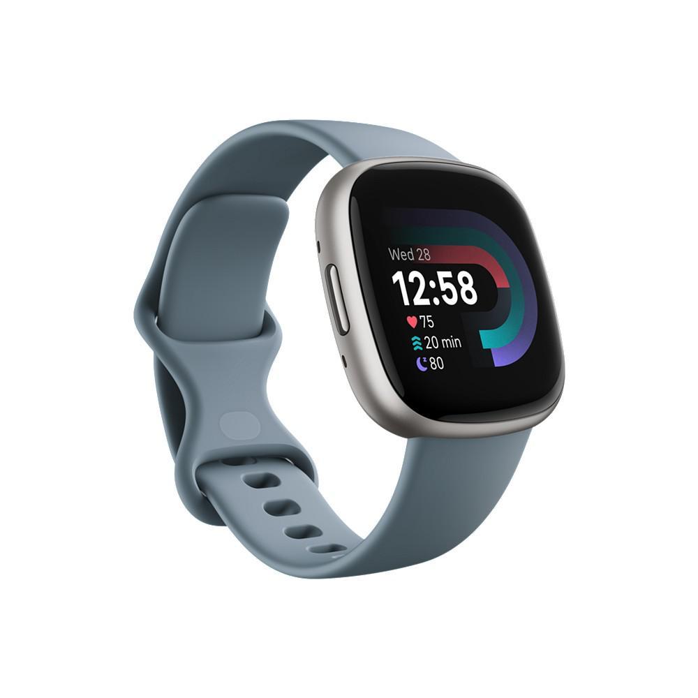 商品Fitbit|Versa 4 Waterfall Blue Platinum Smartwatch, 39mm,价格¥1729,第4张图片详细描述